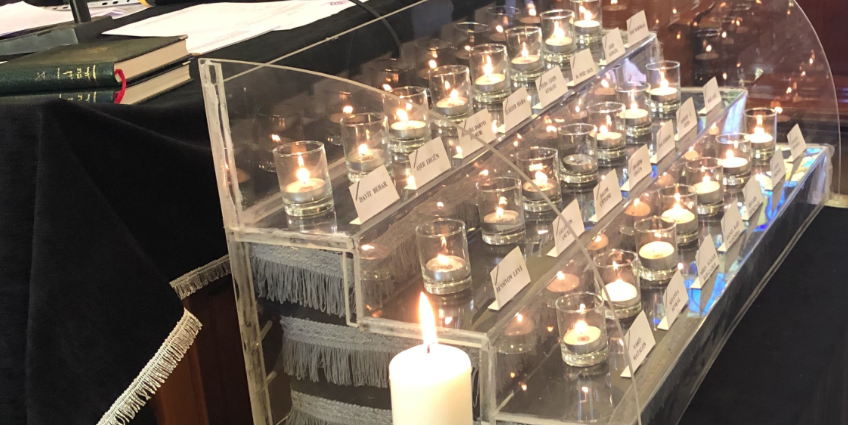 Candles lit for the lives lost in Neve Şalom terror attack