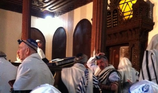 The first morning prayer at Istipol Synagogue after 65 years