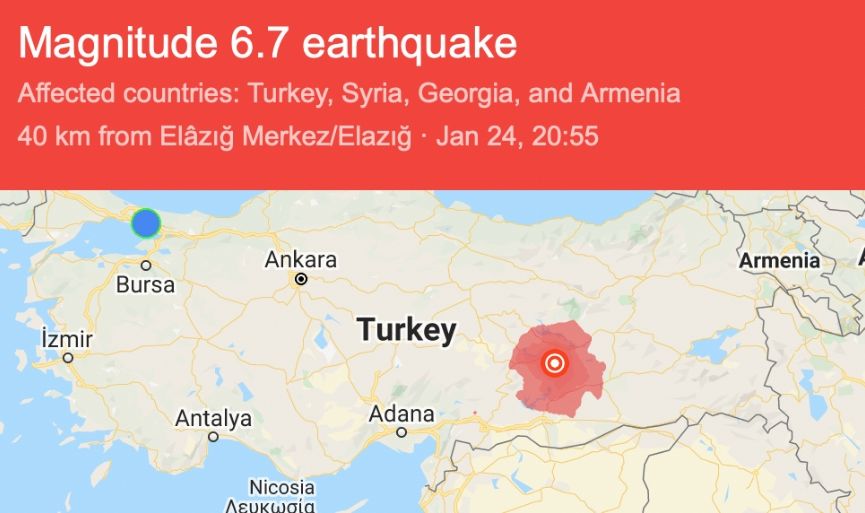 A Massive Earthquake in Elazi, Turkey