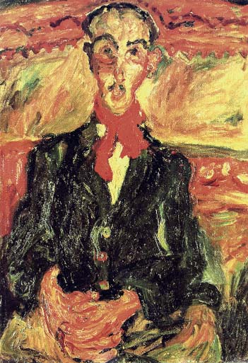 Chaim Soutine, Pintor Fransez en Sotherby’s en Londra i su ovra  “L’homme Au Foulard Rouge” (1921)