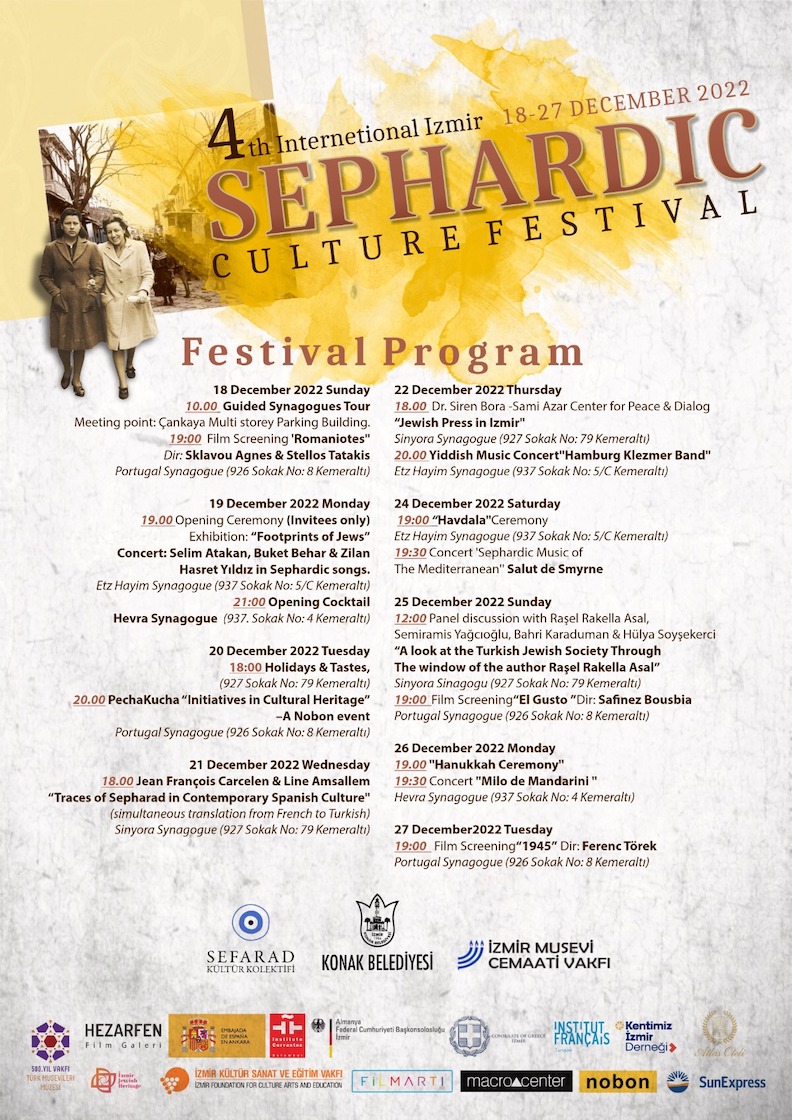 4th International Izmir Sepjardic Culture Festival Program