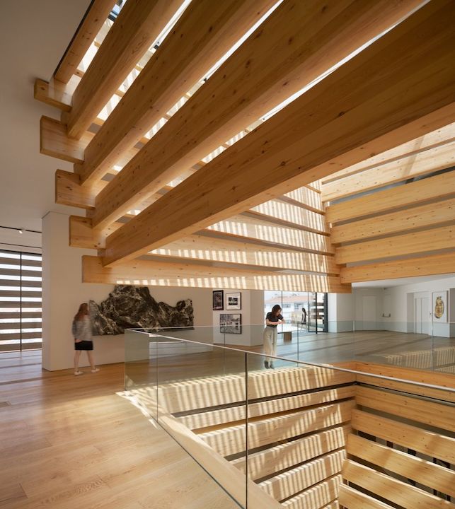 Interior view of OMM. Photo by Kengo Kuma and Associates. ©NAARO. Courtesy of the Odunpazari Modern Museum (OMM). Courtesy of the Odunpazari Modern Museum (OMM).