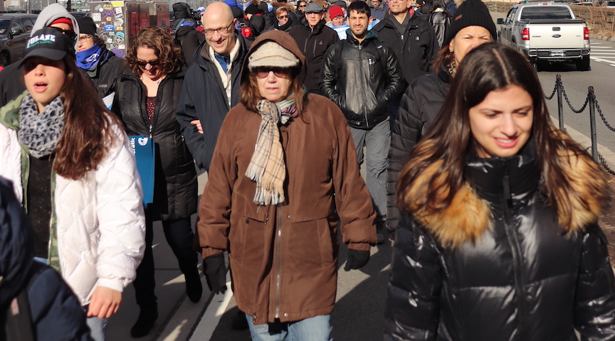 Some of the marchers on Sunday. (Marissa Roer)