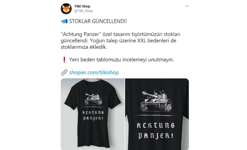 ´Achtung Panzer´: Interest for Nazi Panzer Print T-shirt Online