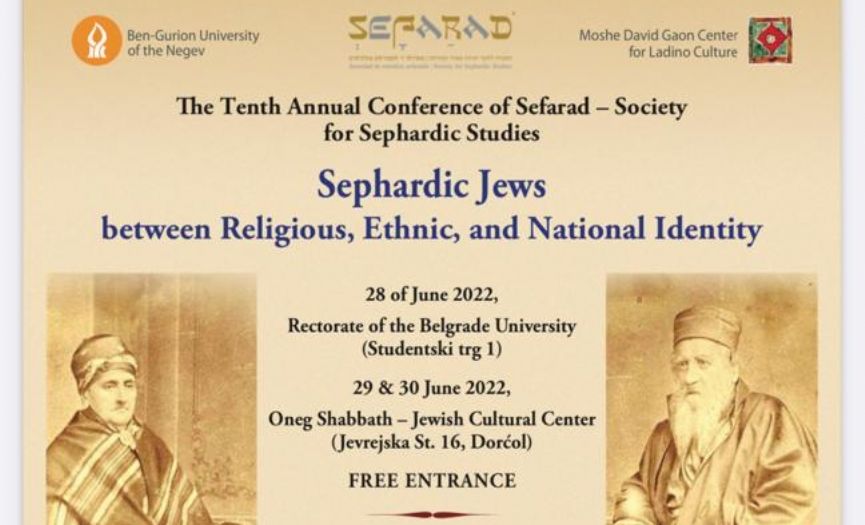 The Tenth Annual Conference of the Society of Sephardic Studies to be Held on June 28-30