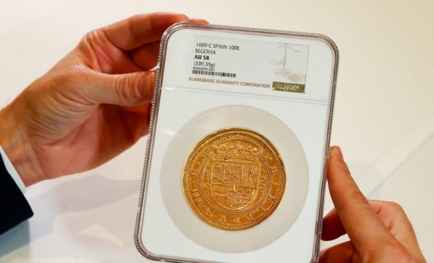 Antik spanyol sikkesi rekor fiyata satld