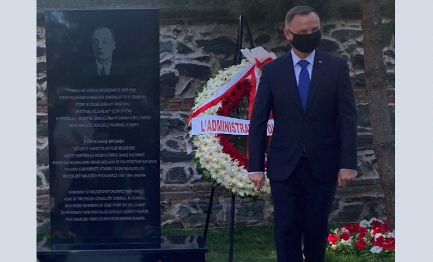 President of Poland Inaugurated the Monument in Istanbul in Memory of the Diplomat Who Saved Jews