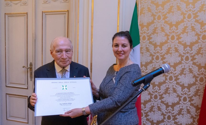 Rıfat Behar Seen Worthy of Order of Knighthood of Italy