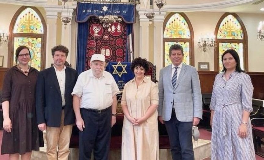 Chief Rabbi of Czechia Sidon Visited the Historical Italian Synagogue